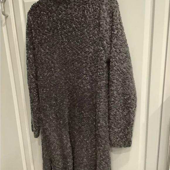 POL Charcoal Dark Heather Gray Open Mid Length Duster Cardigan - Picture 2 of 8